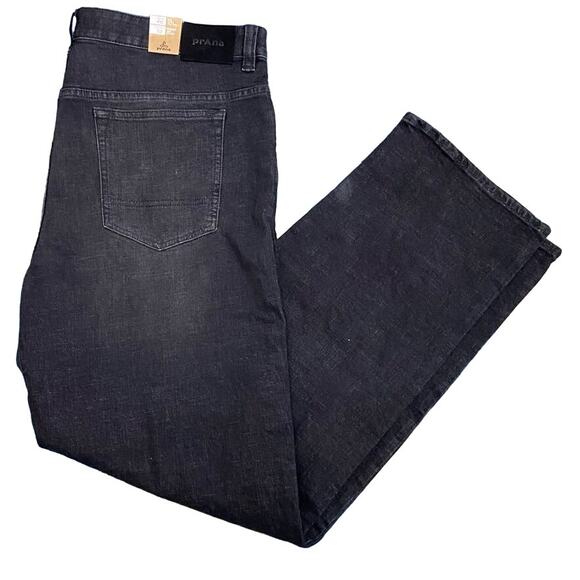 PrAna Men’s Hilliard Standard Fit Vintage Black Wash Jean NEW Size 40 x 32 - Picture 2 of 9